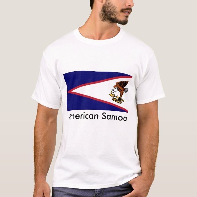T-shirt da bandeira de Samoa Americanas (Frente)