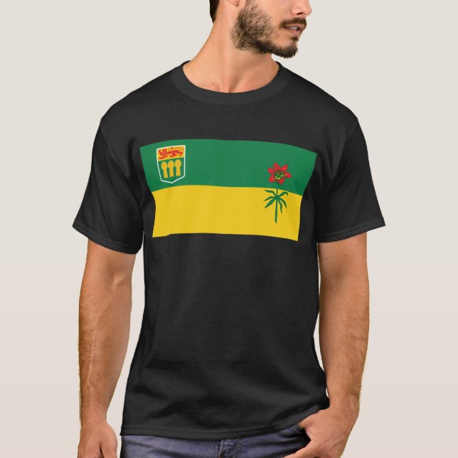 T-shirt da bandeira de Saskatchewan (Frente)