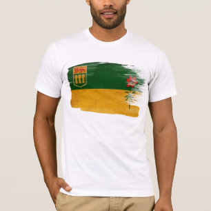 T-shirt da bandeira de Saskatchewan