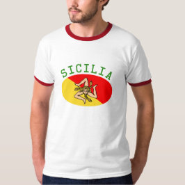 T-shirt da bandeira de Sicilia