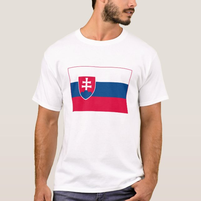 T-shirt da bandeira de Slovakia (Frente)
