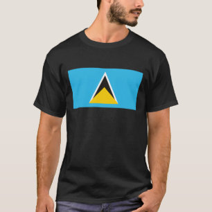 T-shirt da bandeira de St Lucia