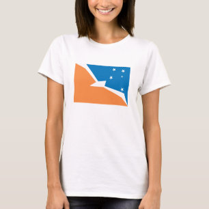 T-shirt da bandeira de Terra do Fogo