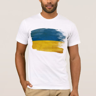 T-shirt da bandeira de Ucrânia