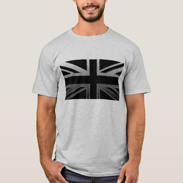 T-shirt da bandeira de Union Jack dos homens (Frente)