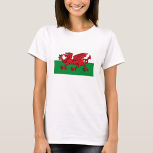 T-shirt da bandeira de Wales