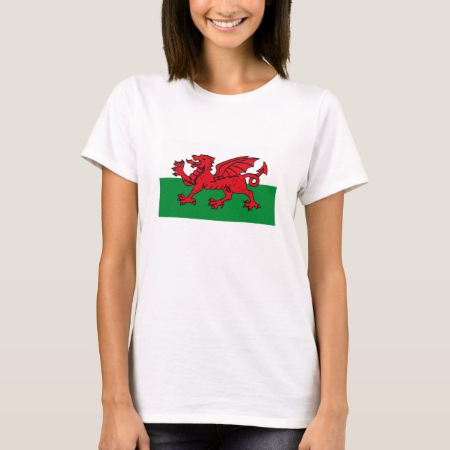 T-shirt da bandeira de Wales (Frente)