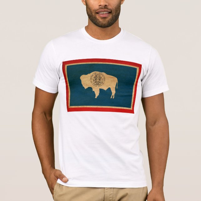 T-shirt da bandeira de Wyoming (Frente)