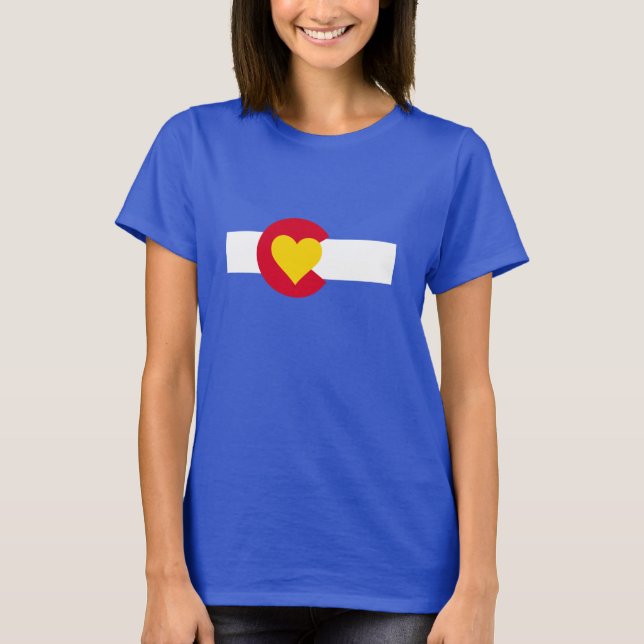 T-shirt da bandeira do amor de Colorado (Frente)