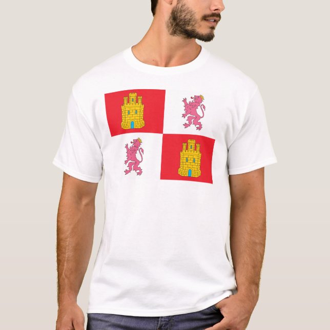 T-shirt da bandeira do Castile e do Leon (Frente)
