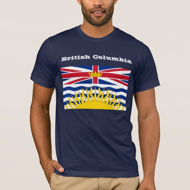 T-shirt da bandeira do Columbia Britânica (Frente)
