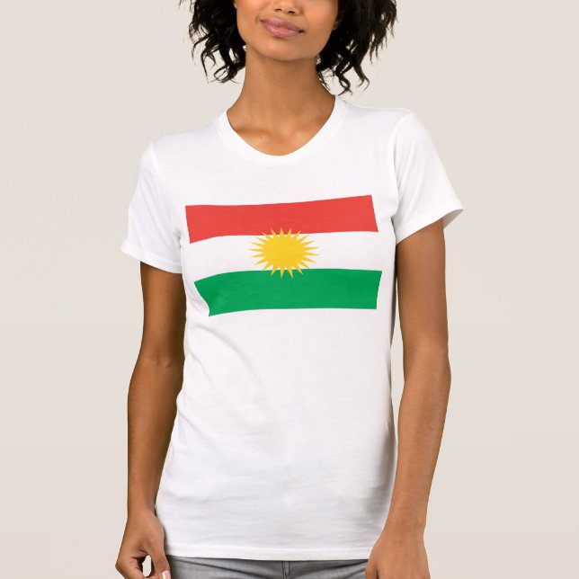 T-shirt da bandeira do Curdistão (Frente)