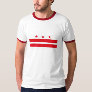 T-shirt da bandeira do distrito de Columbia