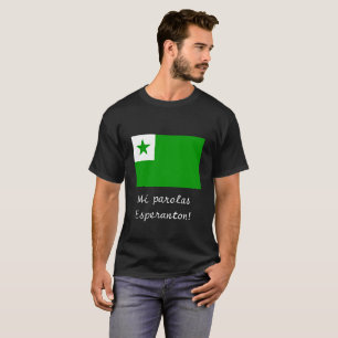 T-shirt da bandeira do esperanto de Esperanton dos