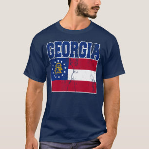 T-shirt da bandeira do estado de Geórgia