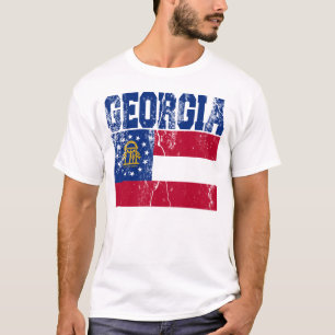 T-shirt da bandeira do estado de Geórgia