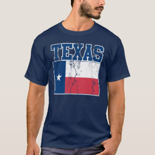 T-shirt da bandeira do estado de Texas (afligido)