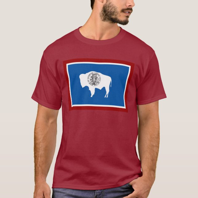 T-shirt da bandeira do estado de Wyoming (Frente)