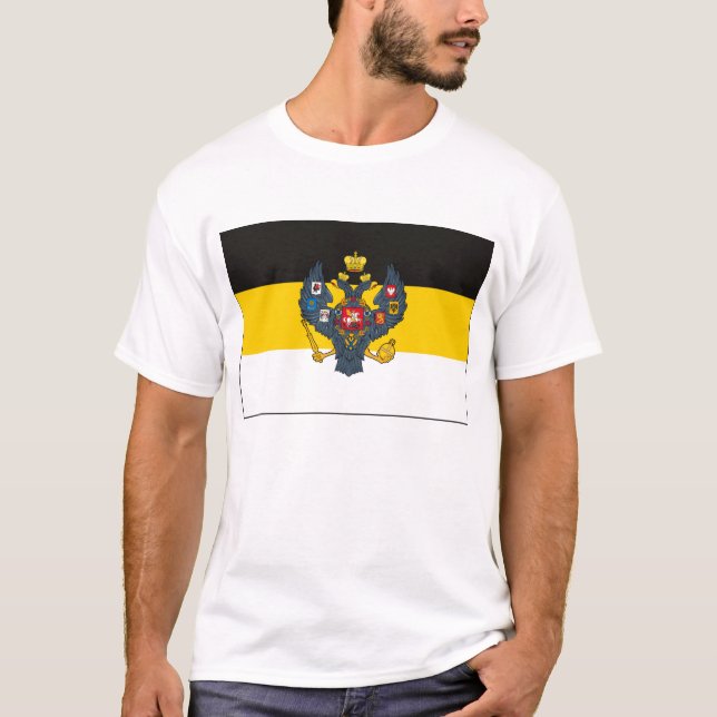 T-shirt da bandeira do império de russo (Frente)