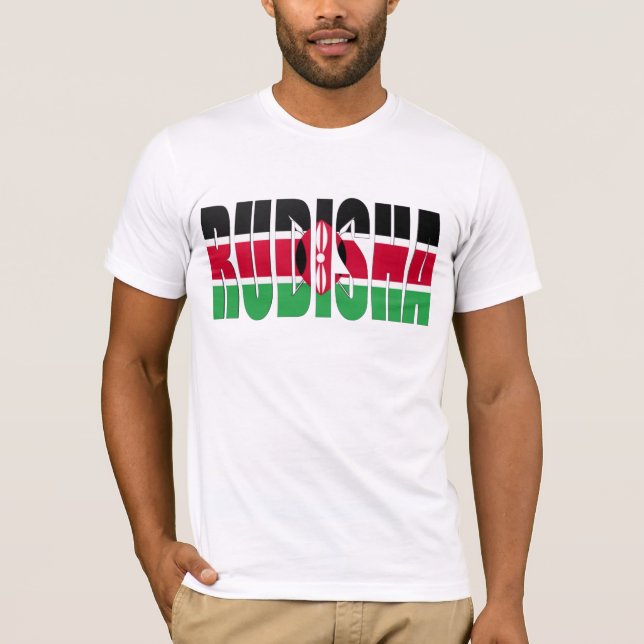 T-shirt da bandeira do Kenyan de Rudisha (Frente)