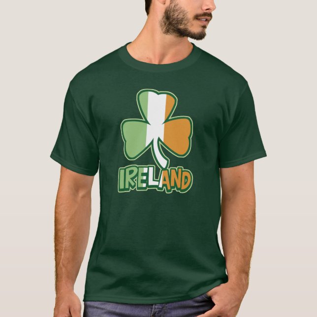 T-shirt da bandeira do trevo de Ireland (Frente)