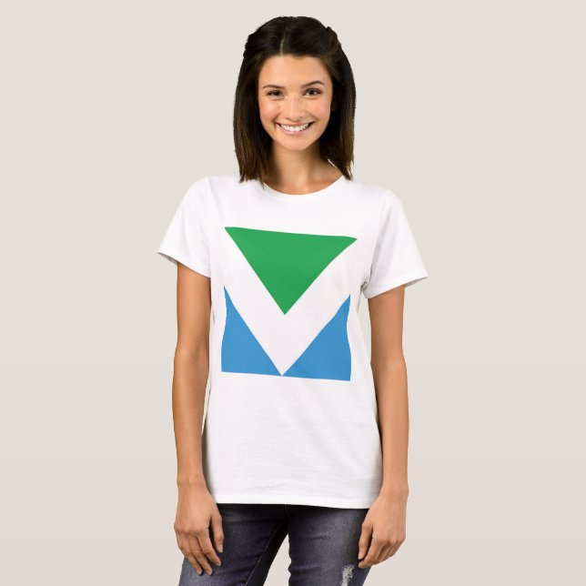 T-shirt da BANDEIRA do VEGAN (Frente Completa)