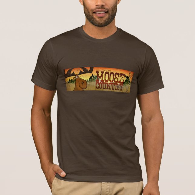 T-shirt da bandeira dos alces dos homens (Frente)