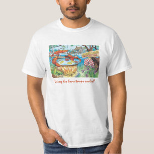 T-shirt da banheira de hidromassagem dos lagostins