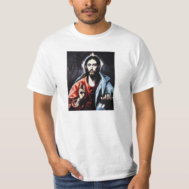 T-shirt da bênção do cristo de El Greco (Frente)