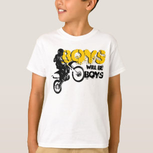 T-shirt da bicicleta da sujeira dos meninos