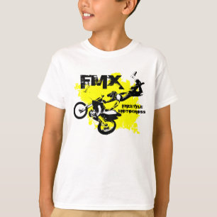 T-shirt da bicicleta da sujeira dos meninos