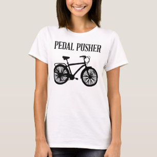 T-shirt da bicicleta do empurrador de pedal
