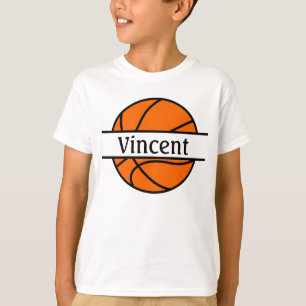 T-shirt da Bola de Cesto de Nome Personalizado