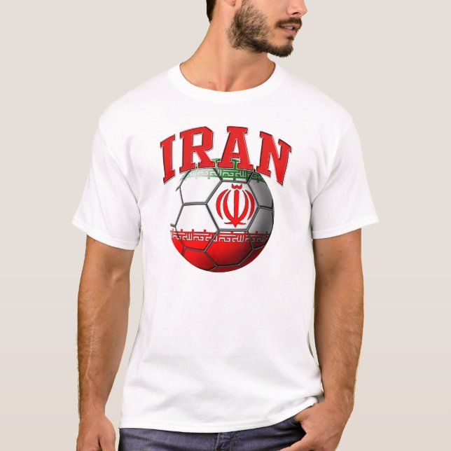 T-shirt da bola de futebol de Irã (Frente)