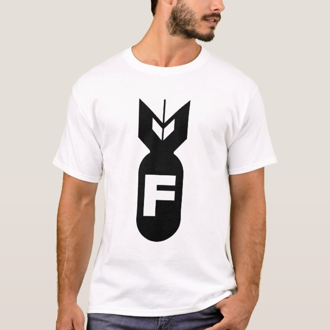 T-shirt da bomba de F (Frente)