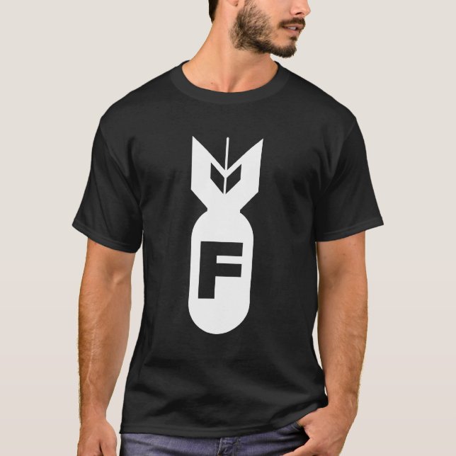 T-shirt da bomba de F (Frente)