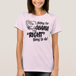 T-shirt da boneca da coisa certa de Obama do voto