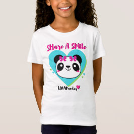 T-shirt da boneca da panda dos corações & dos
