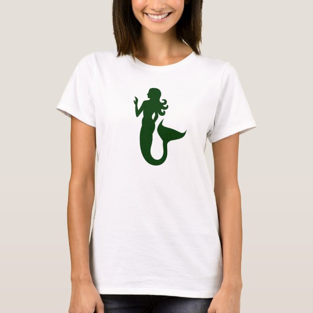 T-shirt da boneca da sereia das senhoras (Frente)