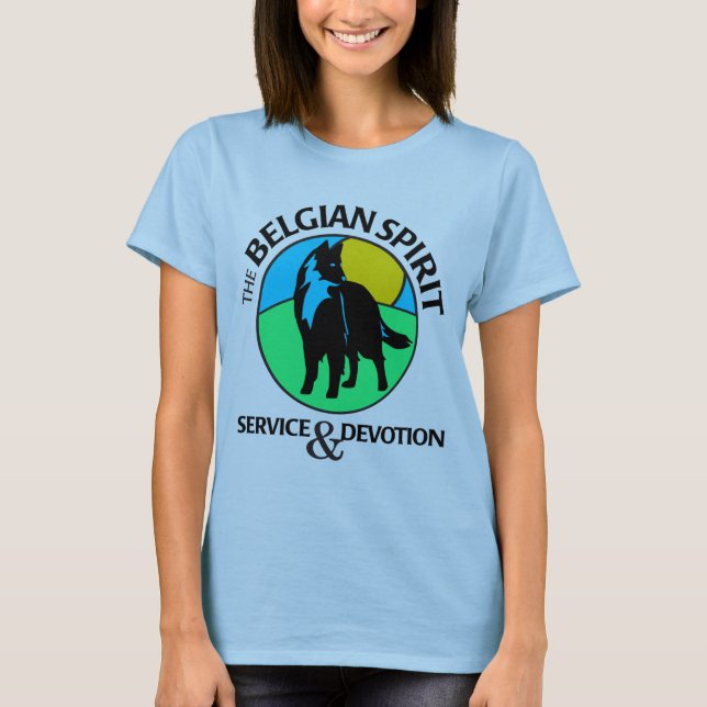 T-shirt da boneca das senhoras no azul (Frente)