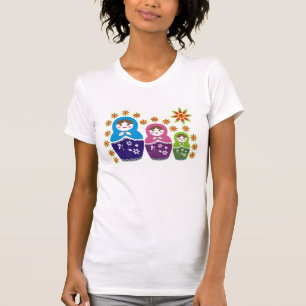 T-shirt da boneca de Matryoshka do russo