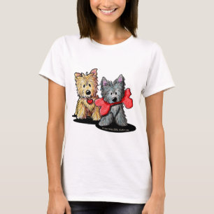 T-shirt da boneca do duo de Terrier de monte de