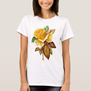 T-shirt da boneca do rosa amarelo do vintage da
