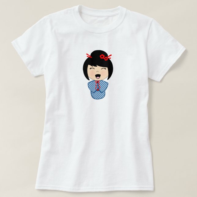 T-Shirt da Boneca Kokeshi (Frente do Design)