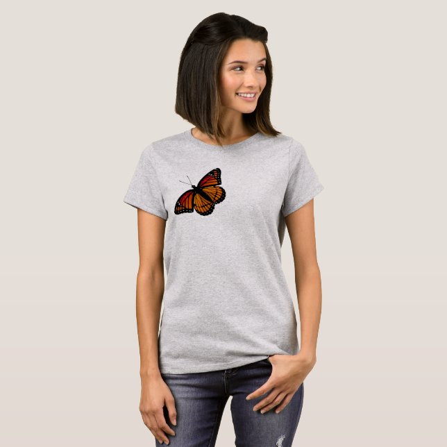 T-shirt da borboleta de monarca (Frente Completa)