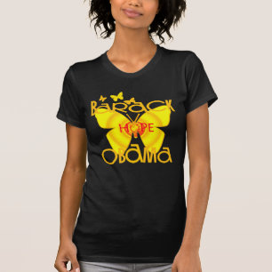 T-shirt da borboleta de Obama do apoio