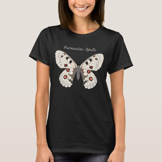T-shirt da borboleta de Parnassius Apollo (Frente)