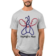 T-shirt da borboleta do coração de Rayleigh