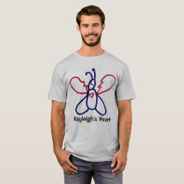 T-shirt da borboleta do coração de Rayleigh