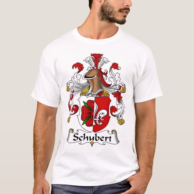 T-shirt da brasão da família de Schubert (Frente)